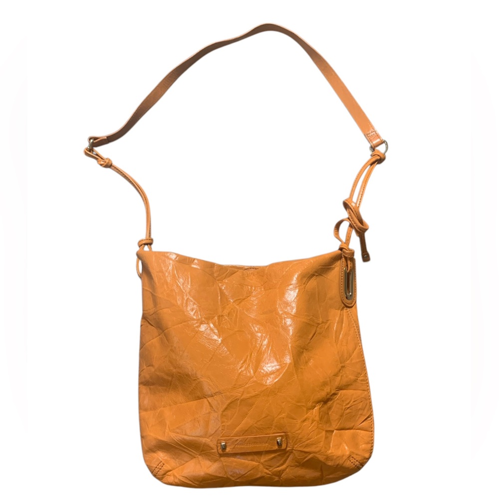 Francesco Biasia Tan Slouchy Leather Crossbody Shoulder Bag Medium
